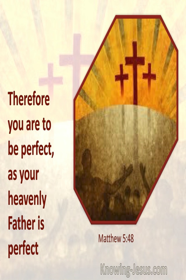 Matthew 5:48 Be Ye Therefore Perfect, Even As Your Father In Heaven Is Perfect (yellow)